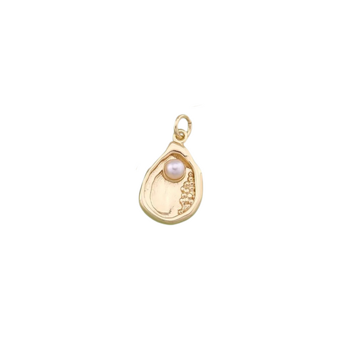 Oyster Shell and Pearl Charm