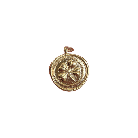 Four Leaf Clover Coin Charm