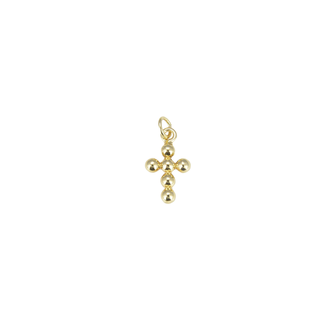 Bubble Dainty Cross Charm