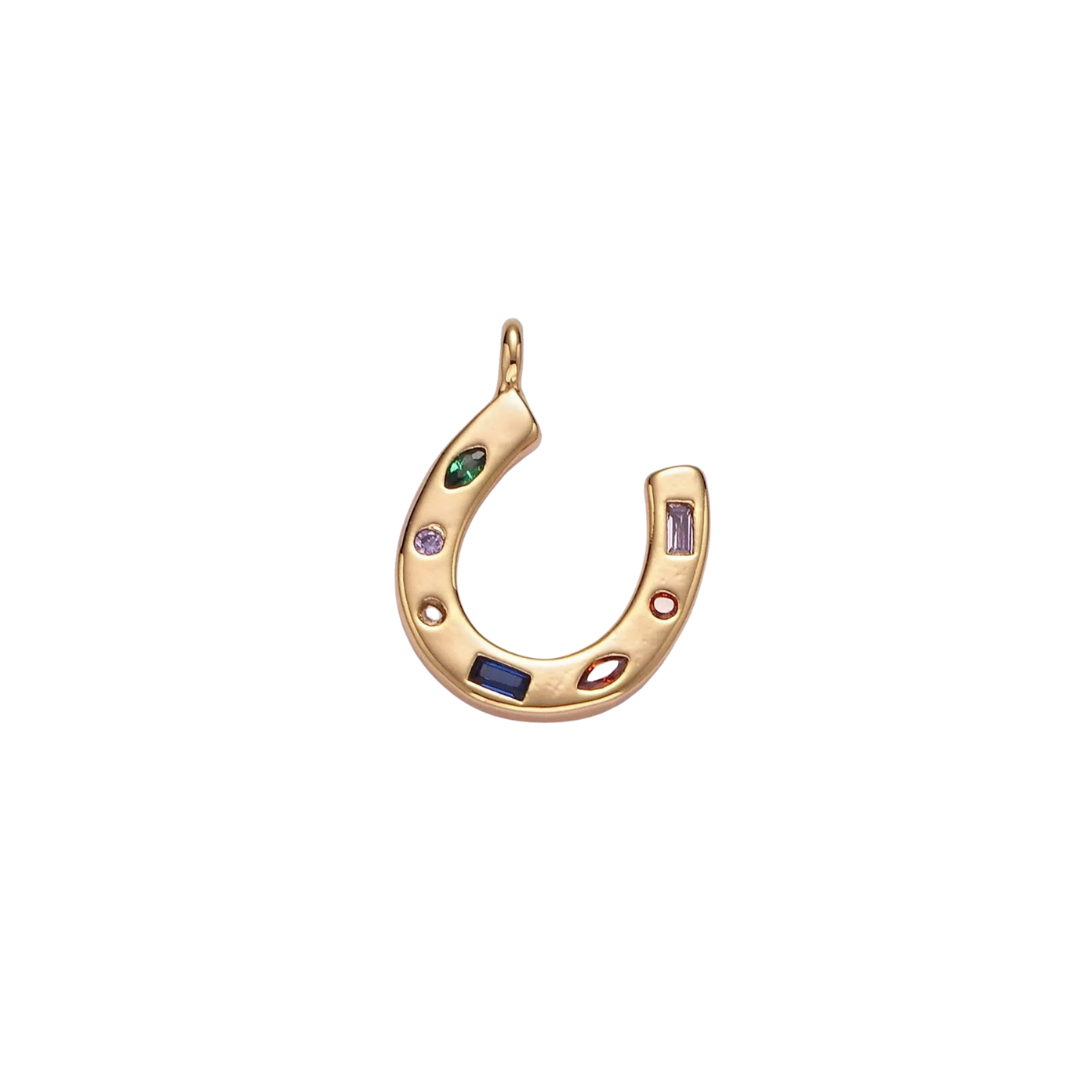 Multicolor Horseshoe Charm