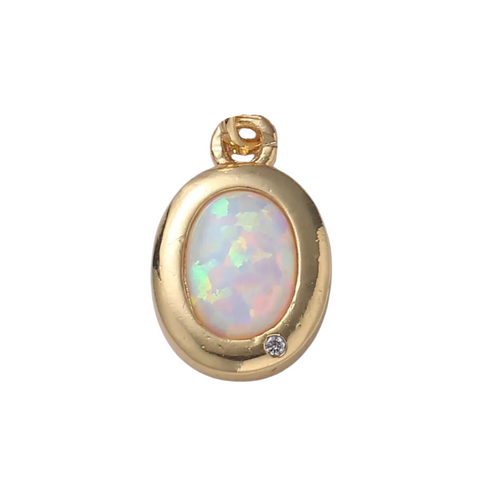 Opal Oval Charm