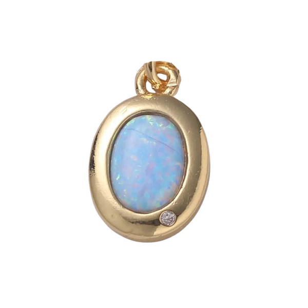 Opal Oval Charm