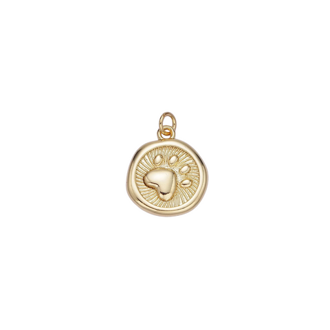 Paw Print Coin Charm