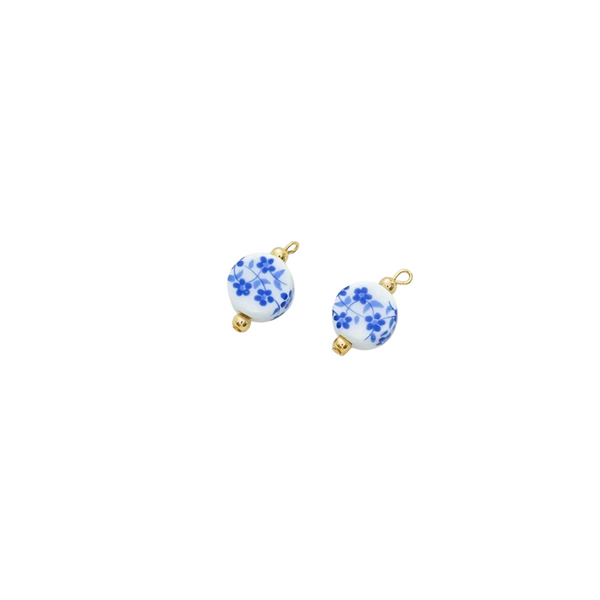 Ceramic Floral Chinoiserie Charms