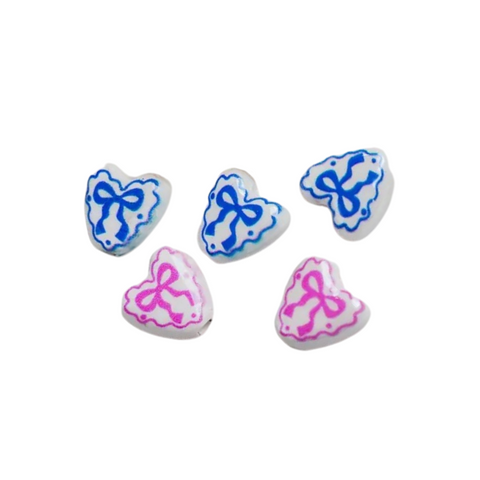 Ceramic Painted Bow Charm