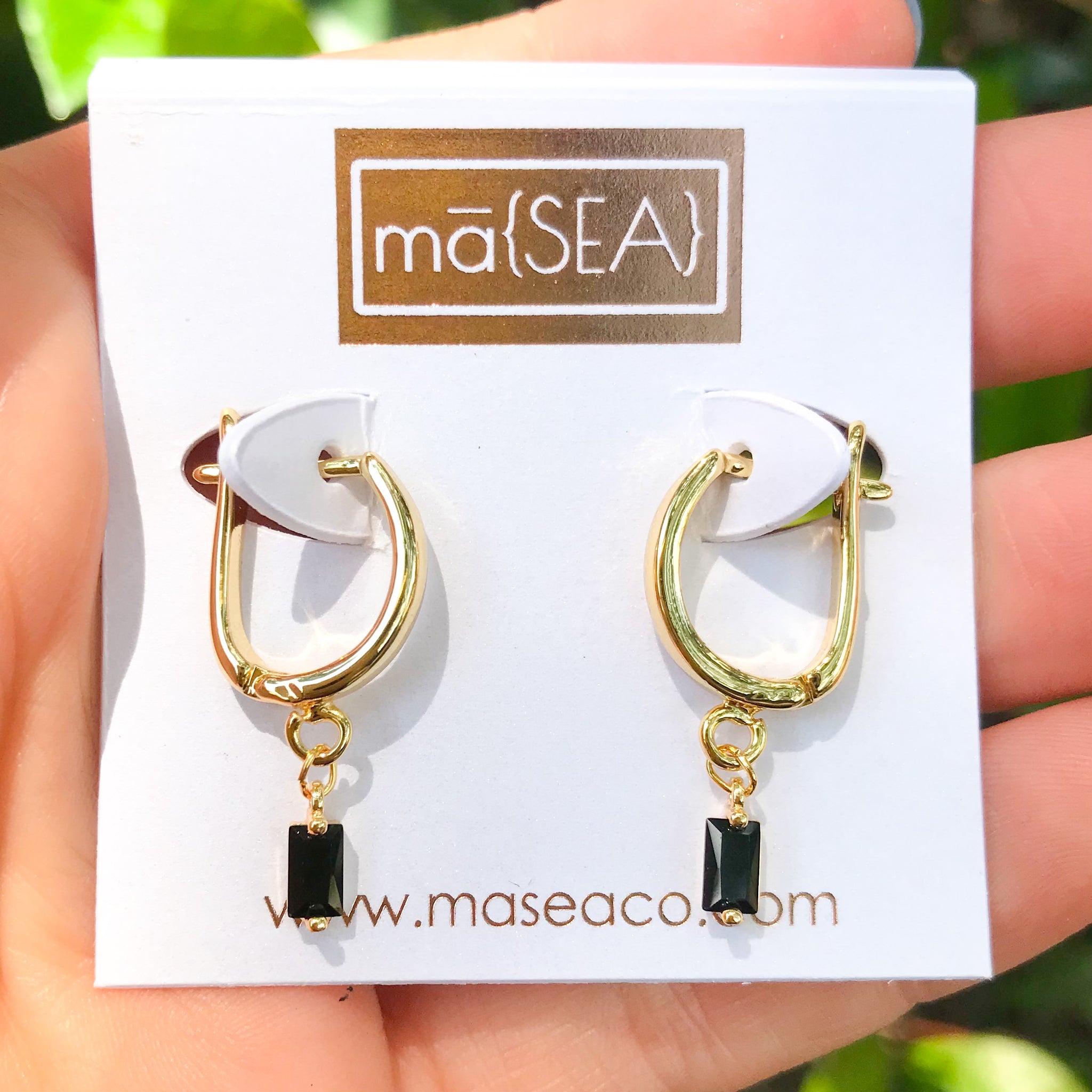 Baguette Huggie Hoop Earrings