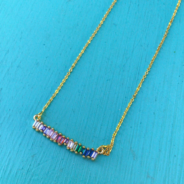 Tallulah Eden Rainbow Bar Necklace