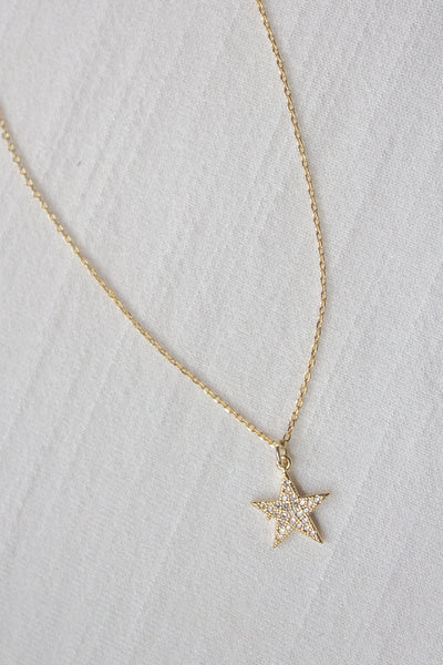 Dainty Crystal Star Necklace