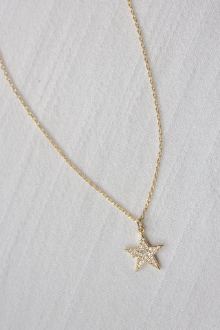 Dainty Crystal Star Necklace