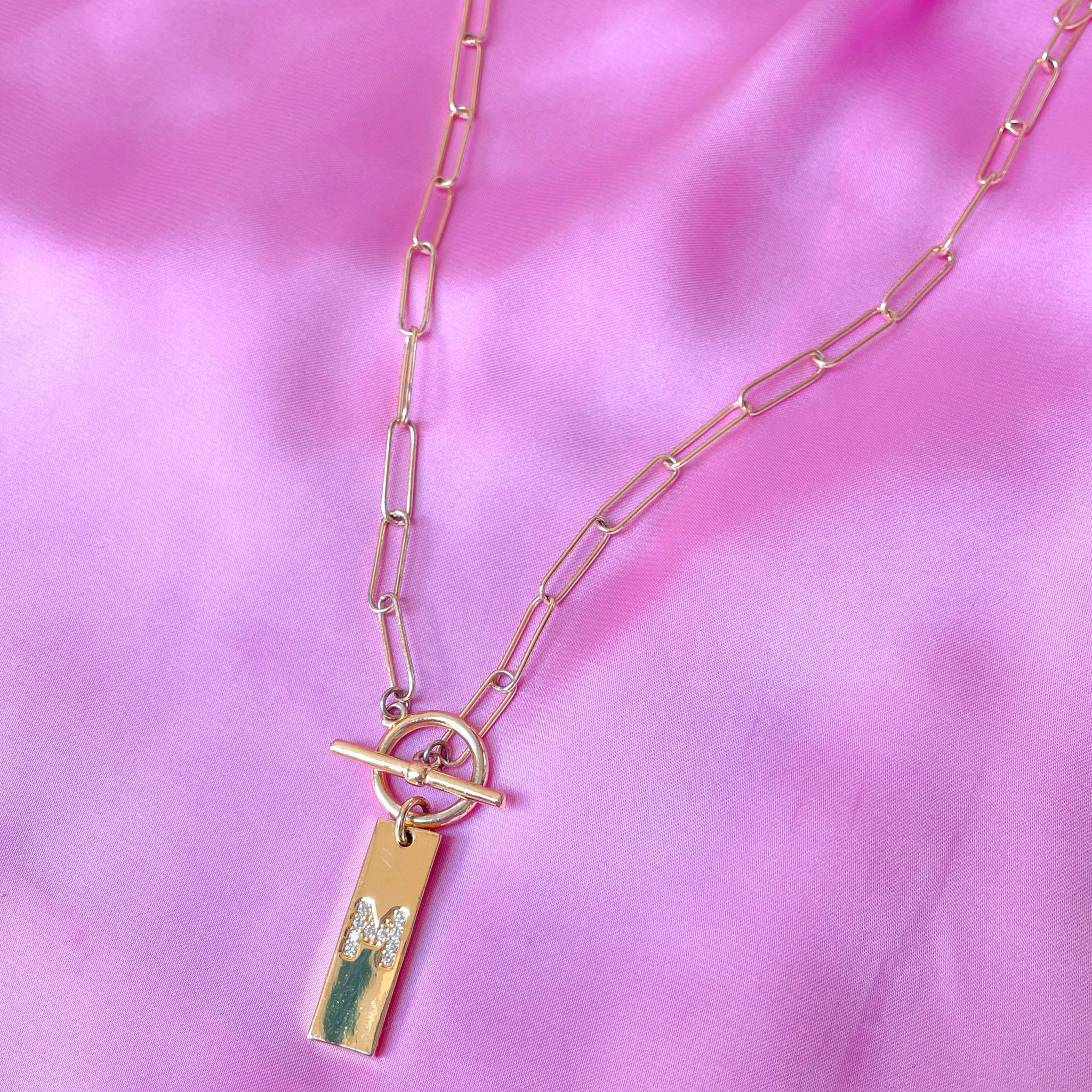 Gwen Ivy Initial Tag Necklace