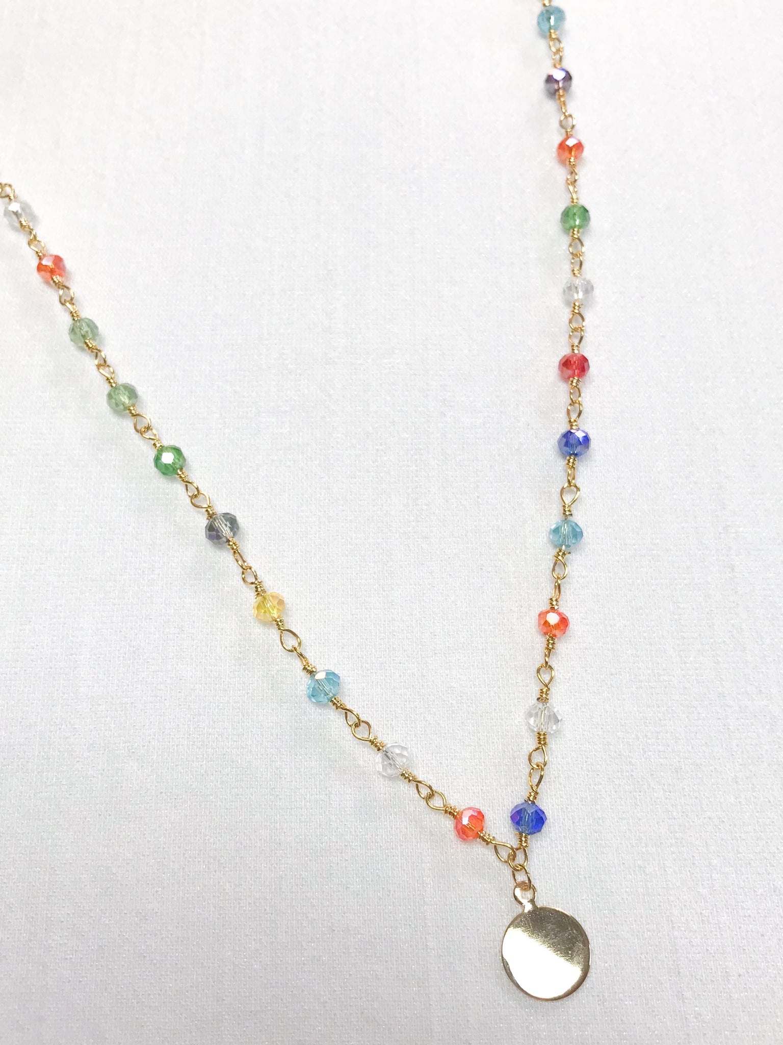 Portia Lorien Gold Circle Tag Necklace