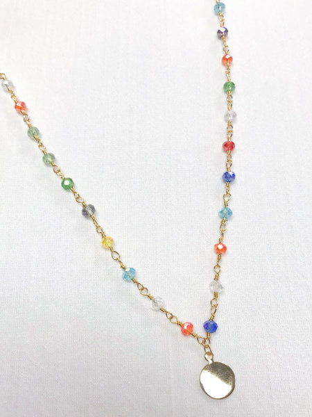 Portia Lorien Gold Circle Tag Necklace