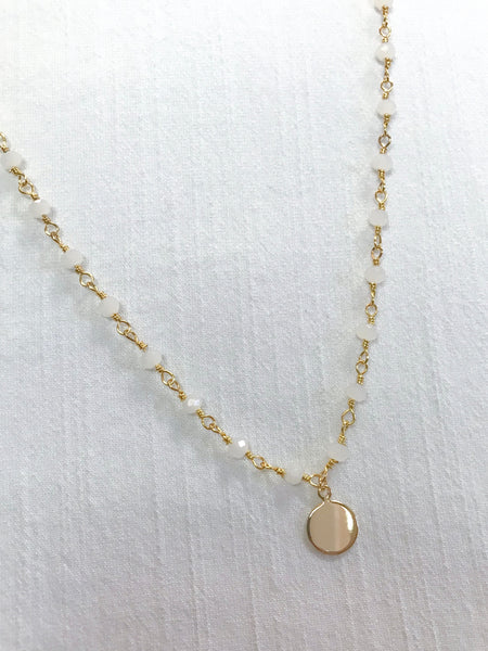 Portia Lorien Gold Circle Tag Necklace